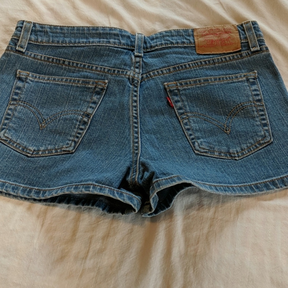Levi's super low stretch jean shorts